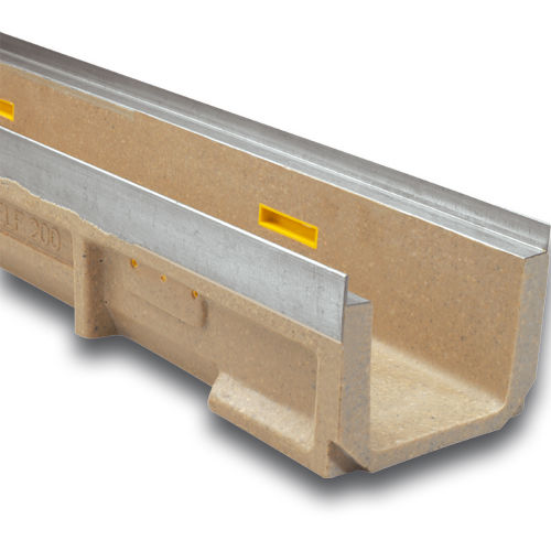 Calha de escoamento com grelha - SELF200K - ULMA - ARCHITECTURAL SOLUTIONS - de fenda / em concreto de resina / grelha de aço galvanizado