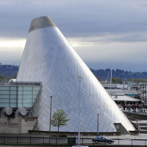 Revestimento de fachada em painéis - MUSEUM OF GLASS - A. Zahner - em aço inoxidável / refletivo / efeito de metal
