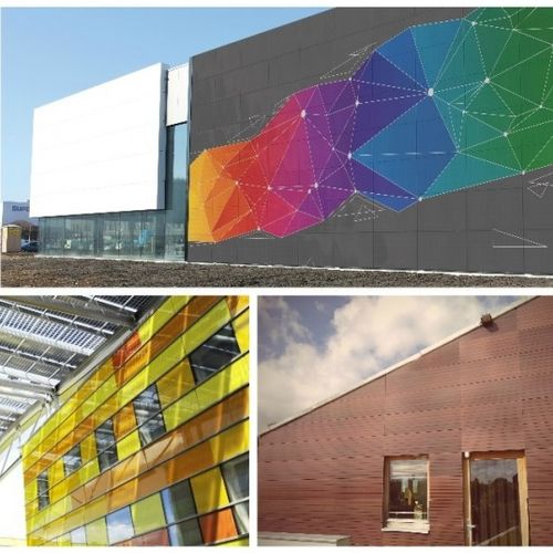 Painel fotovoltaico monocristalino - ISSOL - colorido / para fachada / BIPV