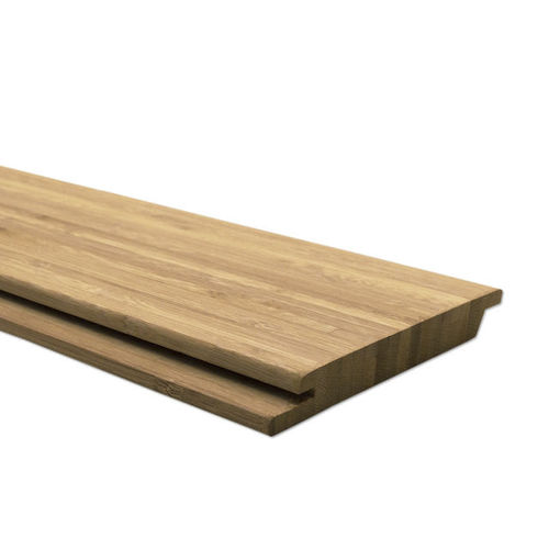 Revestimento de fachada em réguas - N-FINITY: SIDE-PRESSED-CARAMEL - MOSO Bamboo Products - em bambu / com certificação FSC / ranhurado