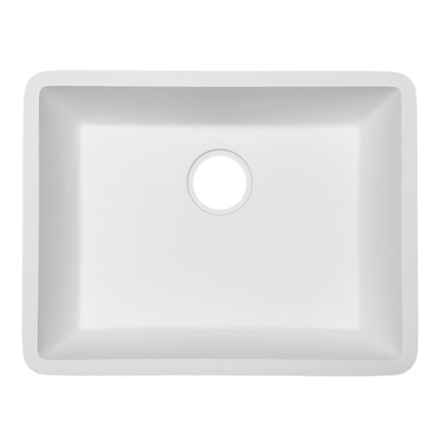 Pia com 1 cuba - B1212  - Staron Solid Surfaces - sem escorredor / em acrílico / em Superfície Sólida