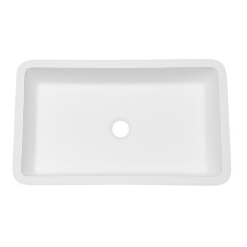 Lava-mãos de apoio - B3200 - Staron Solid Surfaces - integrado / retangular / em Solid Surface