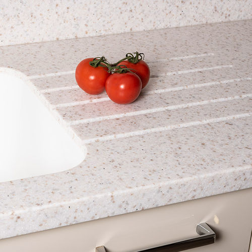 Tampo de bancada em Superfície Sólida - QUARRY OYSTER TO310 - Staron Solid Surfaces - para cozinha / para banheiro / antimanchas