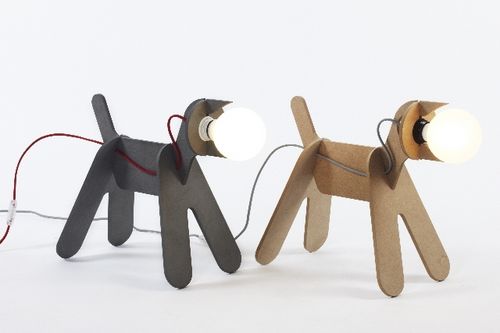 Luminária de mesa - "GET OUT" AND "CAT" - Valchromat - em madeira / de design original / Wire
