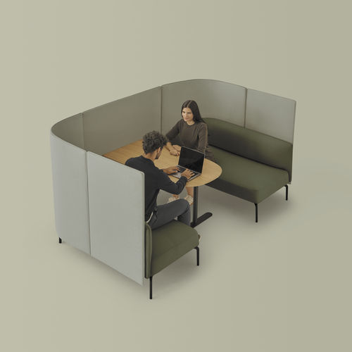 Cabine de concentração e privacidade modular - KERN - INCLASS - de 4 lugares / para reuniões / com sistema de videoconferência