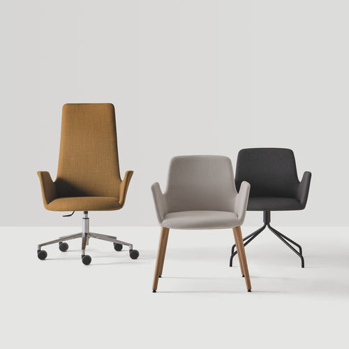 Cadeira para interlocutor contemporânea - ALTEA - INCLASS - para ambiente interno / em couro / em tecido