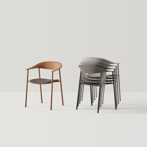 Cadeira para interlocutor contemporânea - ARUM - INCLASS - para ambiente interno / em polipropileno / em couro