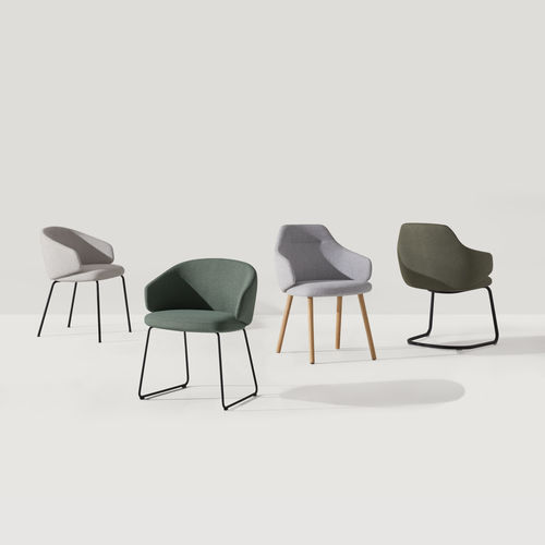 Cadeira para interlocutor contemporânea - BINAR 60 - INCLASS - para ambiente interno / em couro / em tecido