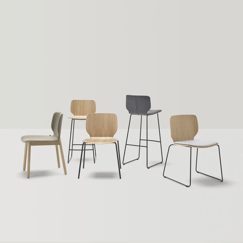 Cadeira contemporânea - NIM - INCLASS - para ambiente interno / em aço / em couro