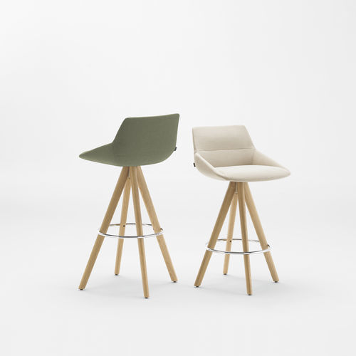 Cadeira alta contemporânea - DUNAS XS  - INCLASS - para ambiente interno / em couro / em tecido