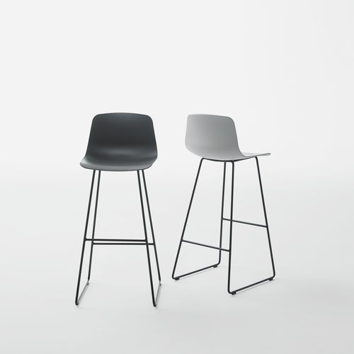 Cadeira alta contemporânea - VARYA - INCLASS - para ambiente interno / em polipropileno / em couro