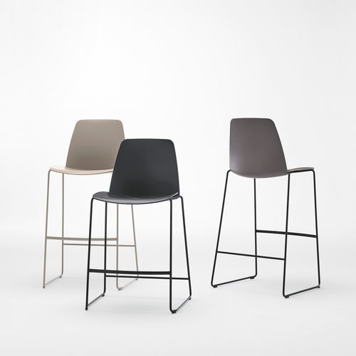 Cadeira alta contemporânea - UNNIA - INCLASS - para ambiente interno / em material plástico / com base em aço