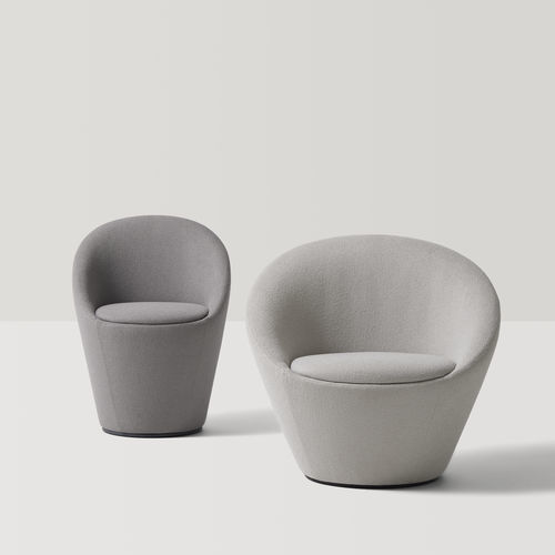 Poltrona de design orgânico - WABAO - INCLASS - em couro / em tecido / com certificação Greenguard®