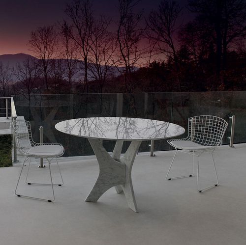 Mesa de jantar contemporânea - LIFE CLASS : BRERA - Italy Dream Design - em vidro / em mármore / com base em mármore