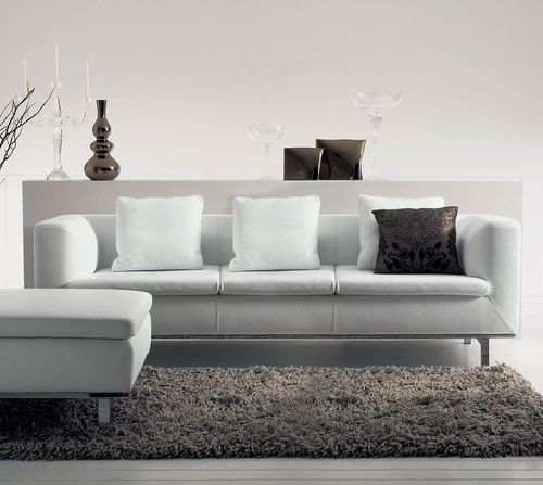 Sofá contemporâneo - MALDIVE  - Italy Dream Design - em tecido / em couro / com almofadas