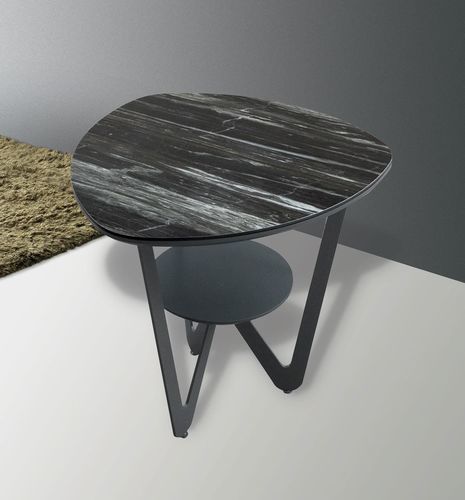 Mesa lateral moderna - PLAY - Italy Dream Design - em cerâmica esmaltada / com base metálica laqueada / retangular