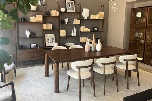 Mesa de jantar design - GO - Italy Dream Design - em nogueira / com base em nogueira / retangular