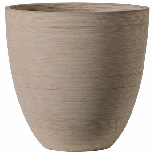 Vaso de jardim em terracota - PRIMITIVO GRAFITE : 70N-J-08 - Deroma - redondo