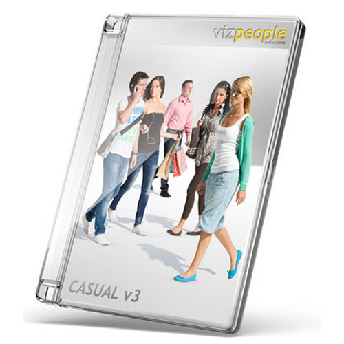 Biblioteca de objetos 2D/3D - CASUAL V3 - VizPeople Cut Out people