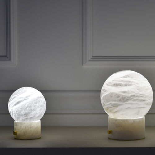 Luminária de mesa - CIMA - Atelier-alain-ellouz - em alabastro / contemporânea / Wire