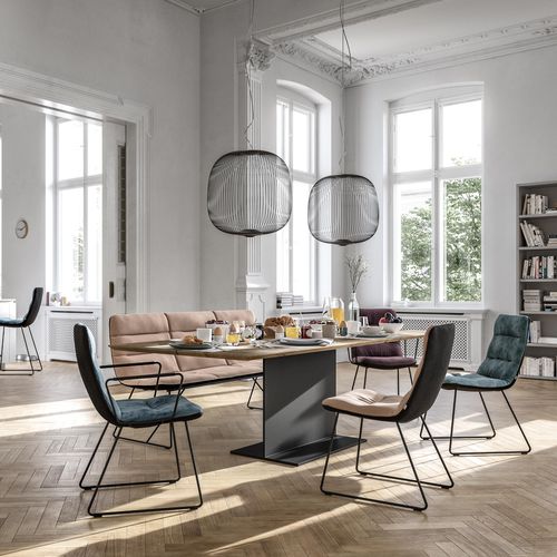 Cadeira para interlocutor contemporânea - ARVA LIGHT - KFF - para ambiente interno / em tecido / em couro