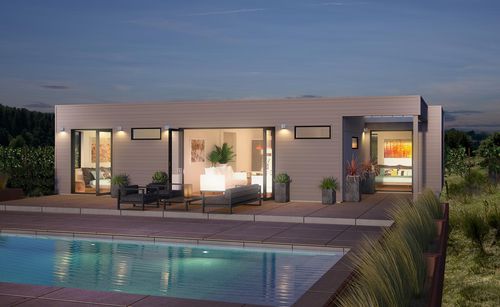 Construção pré-fabricada - ORIGIN 1000 - Blu Homes - em madeira / para garagem / contemporânea