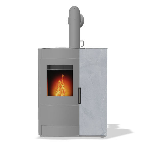 Salamandra a lenha - INDUO II - Rika - a pellets / 5 kW–10 kW / mista