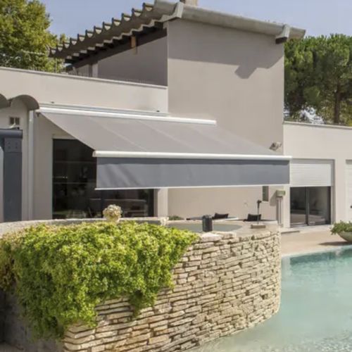 Toldo reto vertical - B25 VALANCE - Brustor - motorizado / para pátio / para varanda