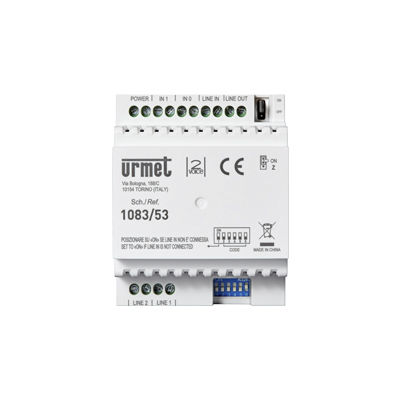 Módulo de controle para sistema de automação residencial - 1083/53 - urmet - em trilho DIN / IP / para ambiente interno