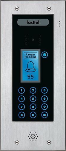 Porteiro eletrônico branco - WIZARD ELITE ANALOGUE - Fasttel - preto / de alumínio / unidade interna
