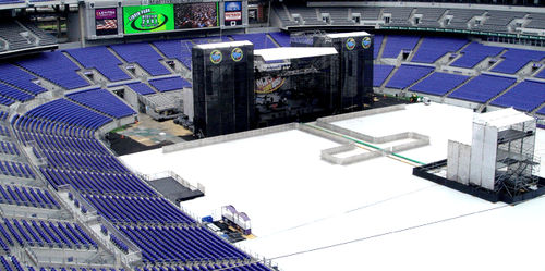 Placa de revestimento flexível vinílica - EVENTDECK - Signature Systems Group, LLC - para ambiente externo / de piso / para espaço público