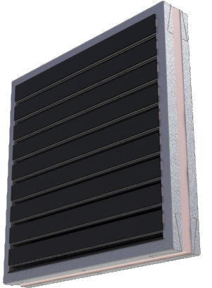 Grelha de porta corta-fogo - LV - KOOLAIR S.A - para porta / para parede divisória / para teto