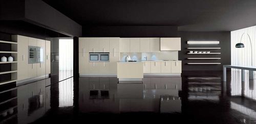 Cozinha contemporânea - LINE - Zampieri Cucine - em madeira / com pegas / laqueada