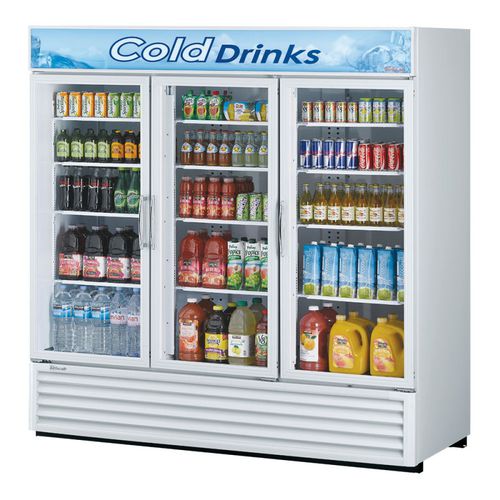 Armário para bebidas da linha comercial - TGM-72RS(B)-N	 - Turbo Air - com 3 portas / vertical