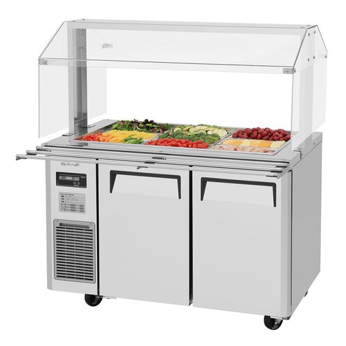 Buffet refrigerado central - JBT-48-N - Turbo Air - com rodas / para restaurante