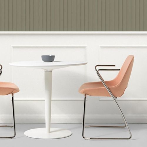 Cadeira para interlocutor contemporânea - CLEA - Diemme - para ambiente interno / em espuma de poliuretano / com base em aço