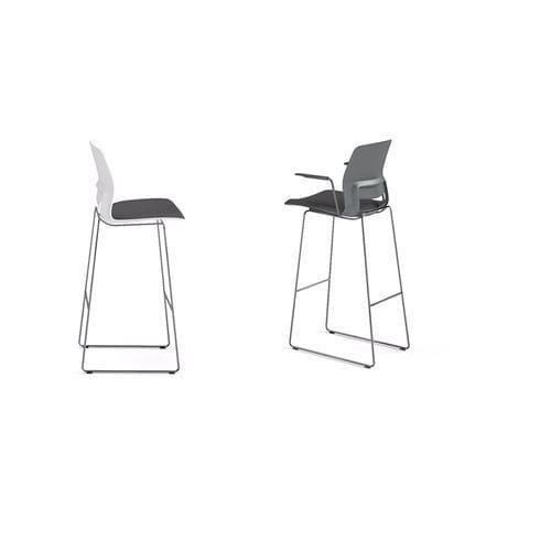 Banqueta contemporânea - EASY - Ofifran - em tecido / com base metálica / com base tipo trenó