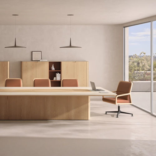 Cadeira para interlocutor design - ILIUS - Ofifran - para ambiente interno / em tecido / com base em madeira