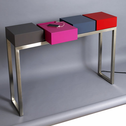 Aparador contemporâneo - PLUG&PIED - Les Pieds sur la Table ® - em madeira / retangular / sob medida