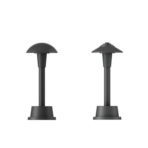 Poste balizador de iluminação de jardim - MUSHROOM - LIGMAN Lighting Company Limited - contemporâneo / em aço inoxidável / em vidro