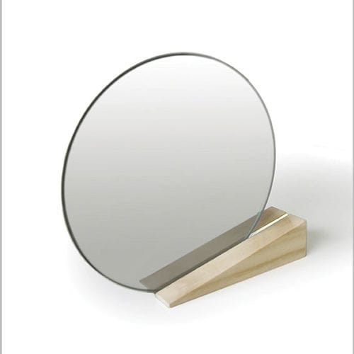 Espelho de mesa - ON THE EDGE - THELERMONT HUPTON - contemporâneo / circular / preto