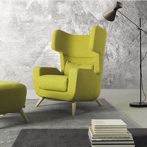 Poltrona de design escandinavo - Aures You - PAU - em tecido / de orelhas / com encosto alto
