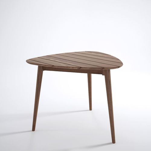 Mesa de jantar contemporânea - VINTAGE - Karpenter - em teca / com base em madeira maciça / triangular