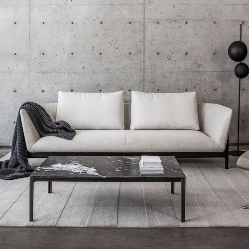 Sofá contemporâneo - LOFT - BENSEN - em tecido / com capa removível / cinza