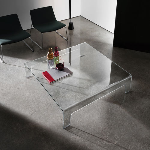 Mesa de centro contemporânea - FROG - Sovet Italia - em vidro fumê / em vidro laqueado / de vidro curvo
