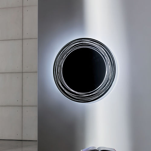 Espelho de parede - VERTIGO - Sovet Italia - contemporâneo / redondo / preto