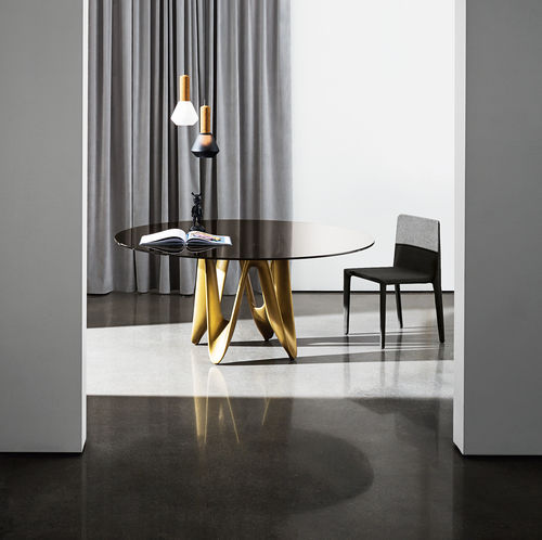Mesa de jantar contemporânea - LAMBDA - Sovet Italia - em vidro / em vidro temperado / em cerâmica