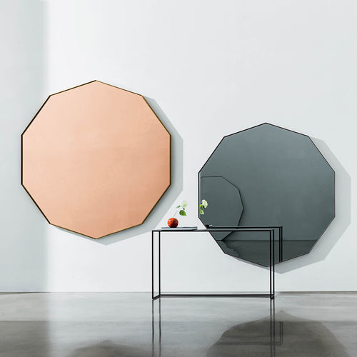 Espelho de parede - VISUAL DECAGONAL  - Sovet Italia - contemporâneo / poligonal / em latão