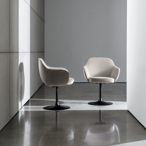 Cadeira contemporânea - CADIRA  - Sovet Italia - para ambiente interno / em tecido / em couro