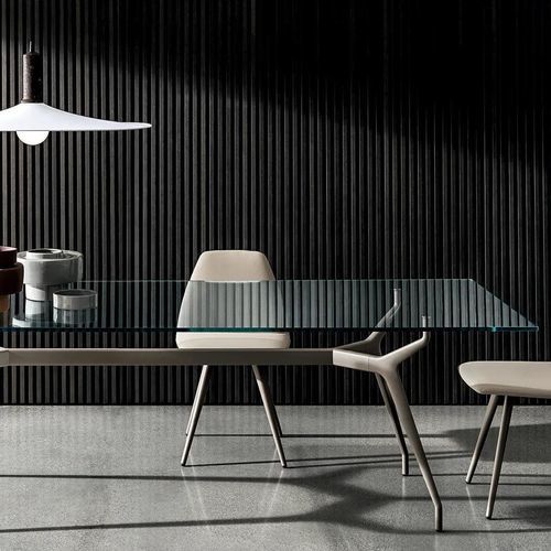 Mesa de jantar contemporânea - ARKOS - Sovet Italia - em vidro laqueado / em madeira / em carvalho